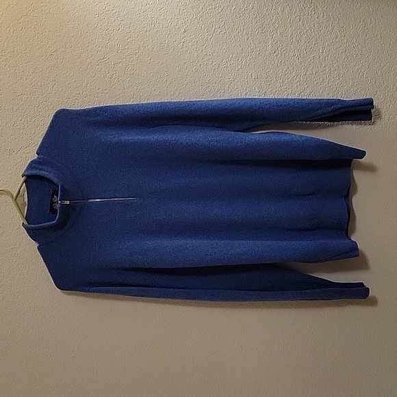 Peter Scott Pure Wool 1/4-zip Sweater - Blue - EU 44 - Picture 1 of 16